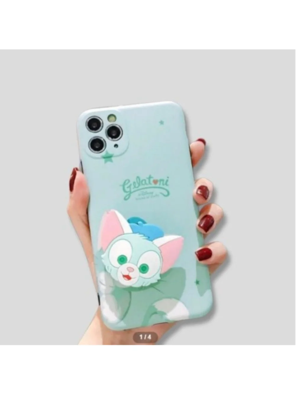 Pro Max Case Gelatoni Duffy Friend 3D Pop Socket Min Green